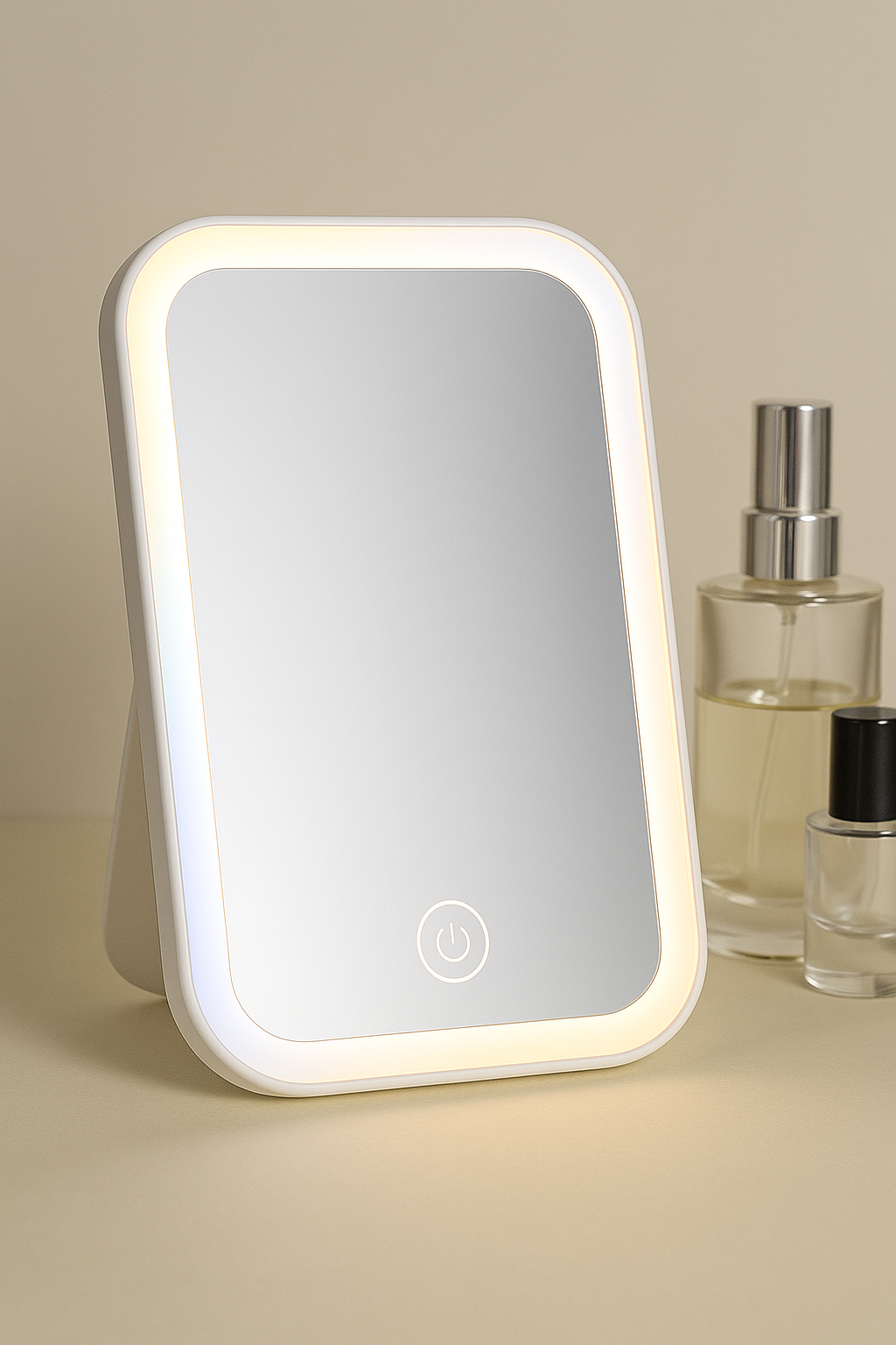 Miroir LED Compact - Lumière Tactile & élégance