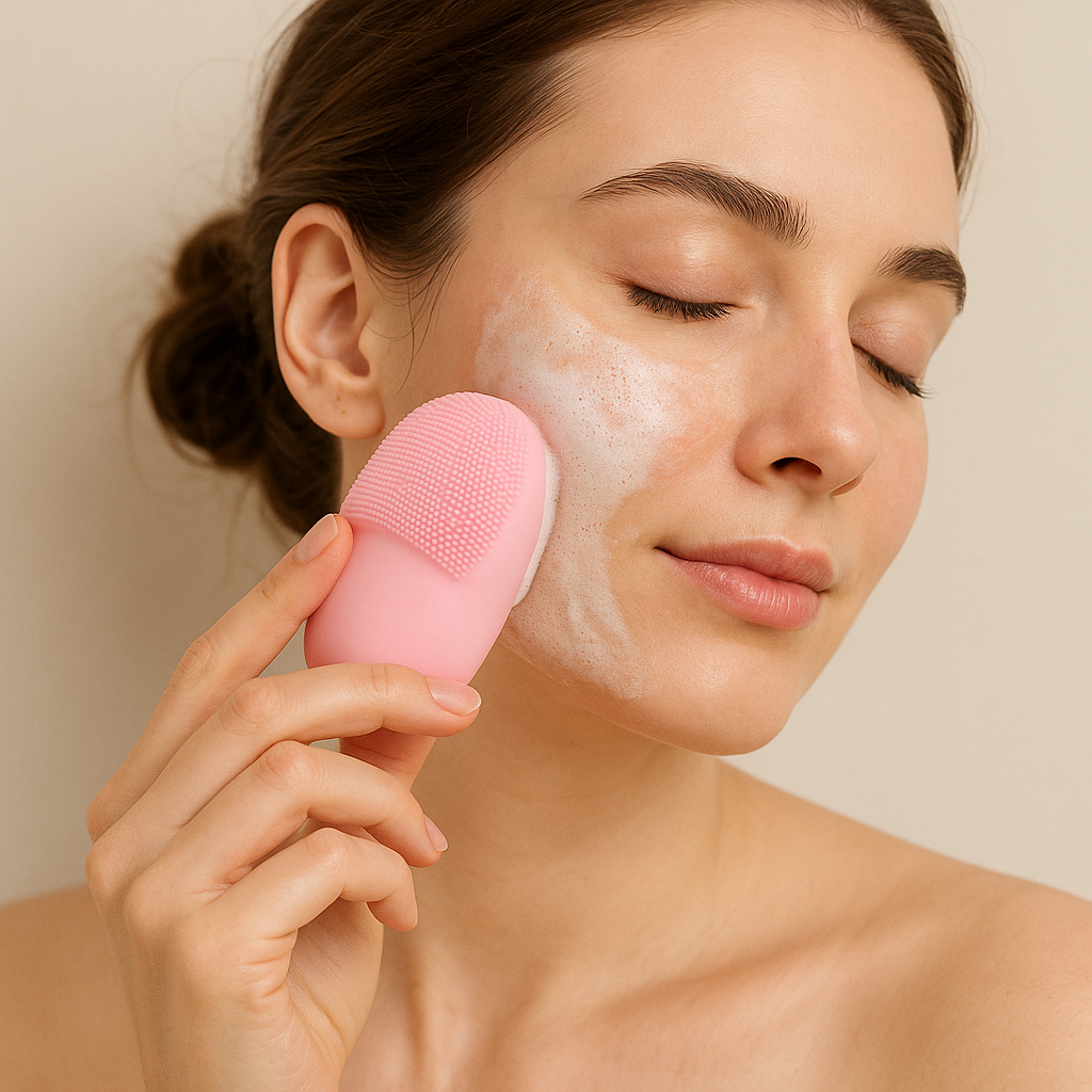 Brosse nettoyante visage en silicone - Douce & Efficace